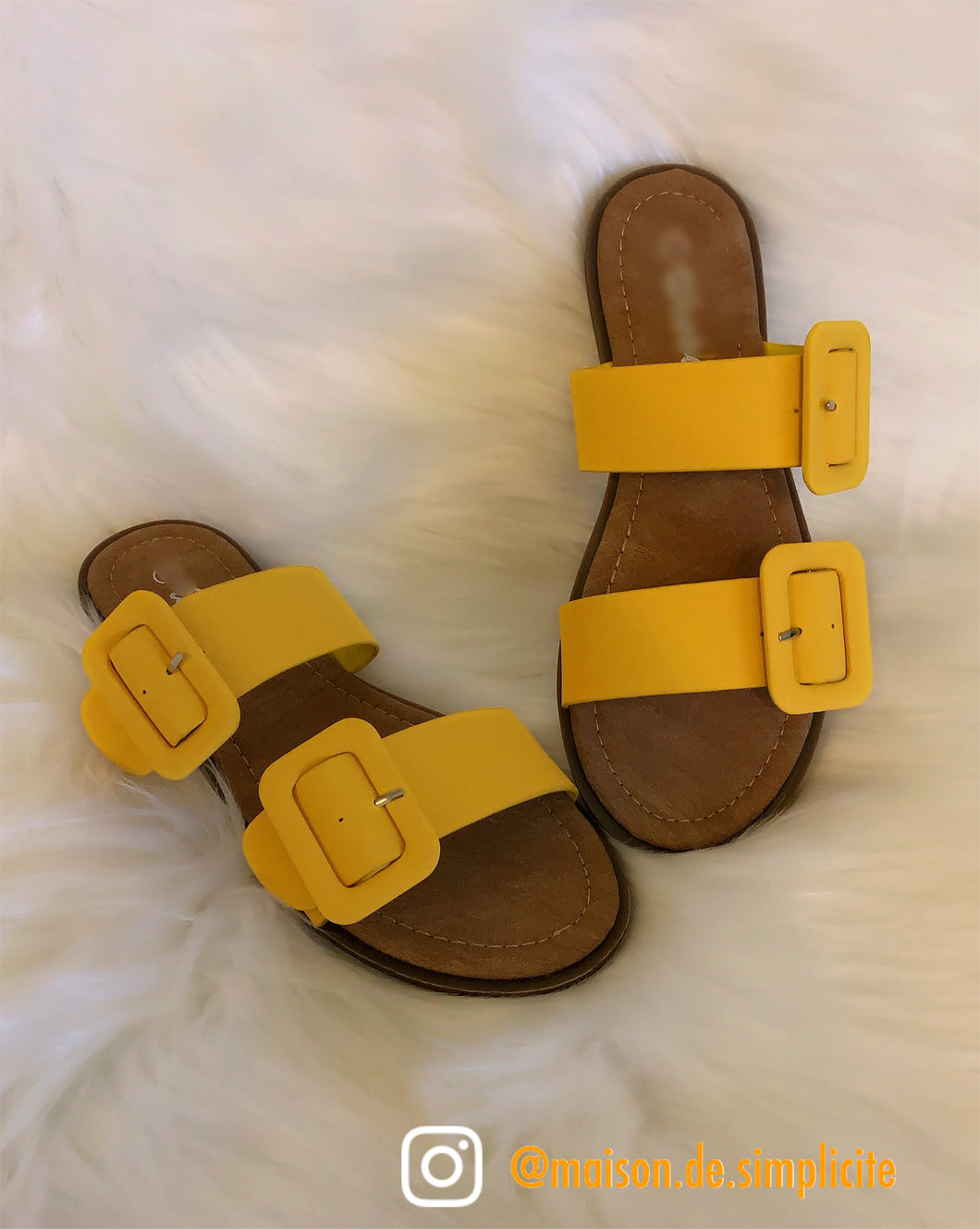 Buckle Up Sandal | Yellow