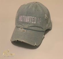 Load image into Gallery viewer, Distressed Motivated AF Hat
